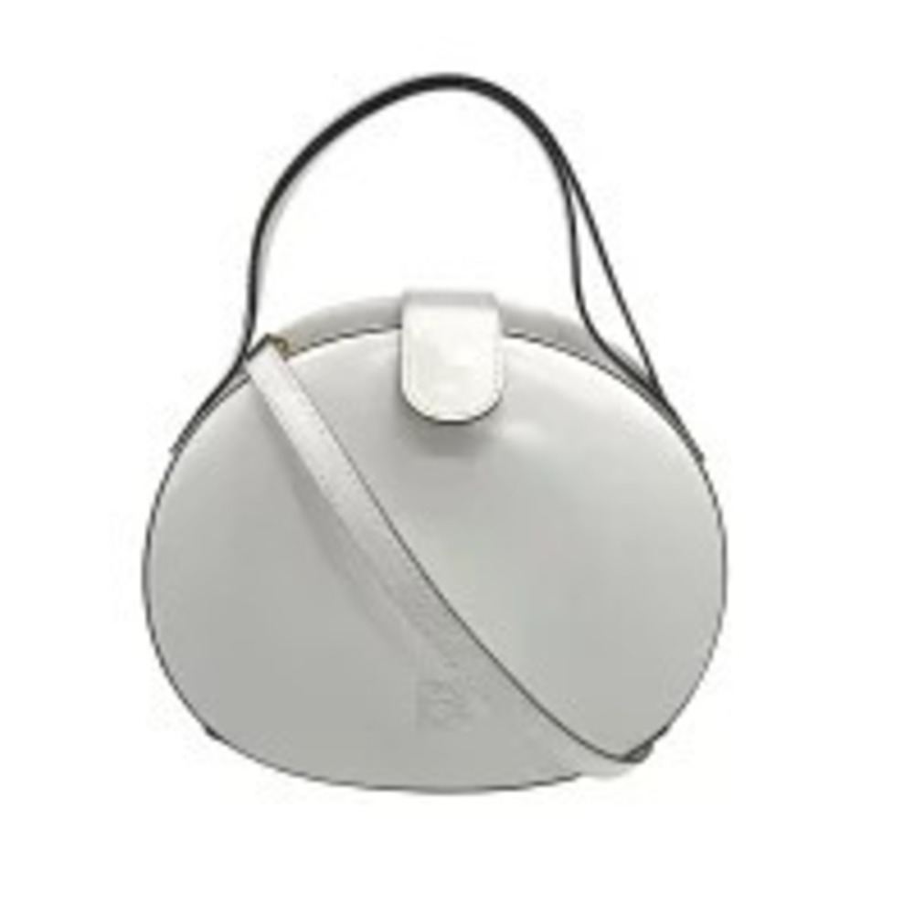 Loewe Anagram Round Handbag Shoulder Bag White